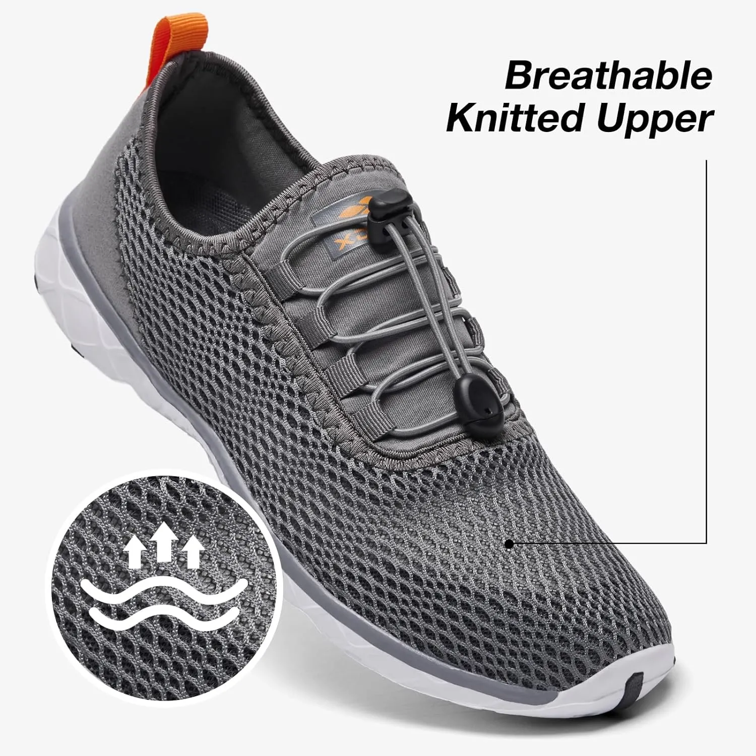 ALEADER Men's Stylish Water Shoes, Quick-Dry Xdrain Water Sneakers, Lightweight & Comfort Footed