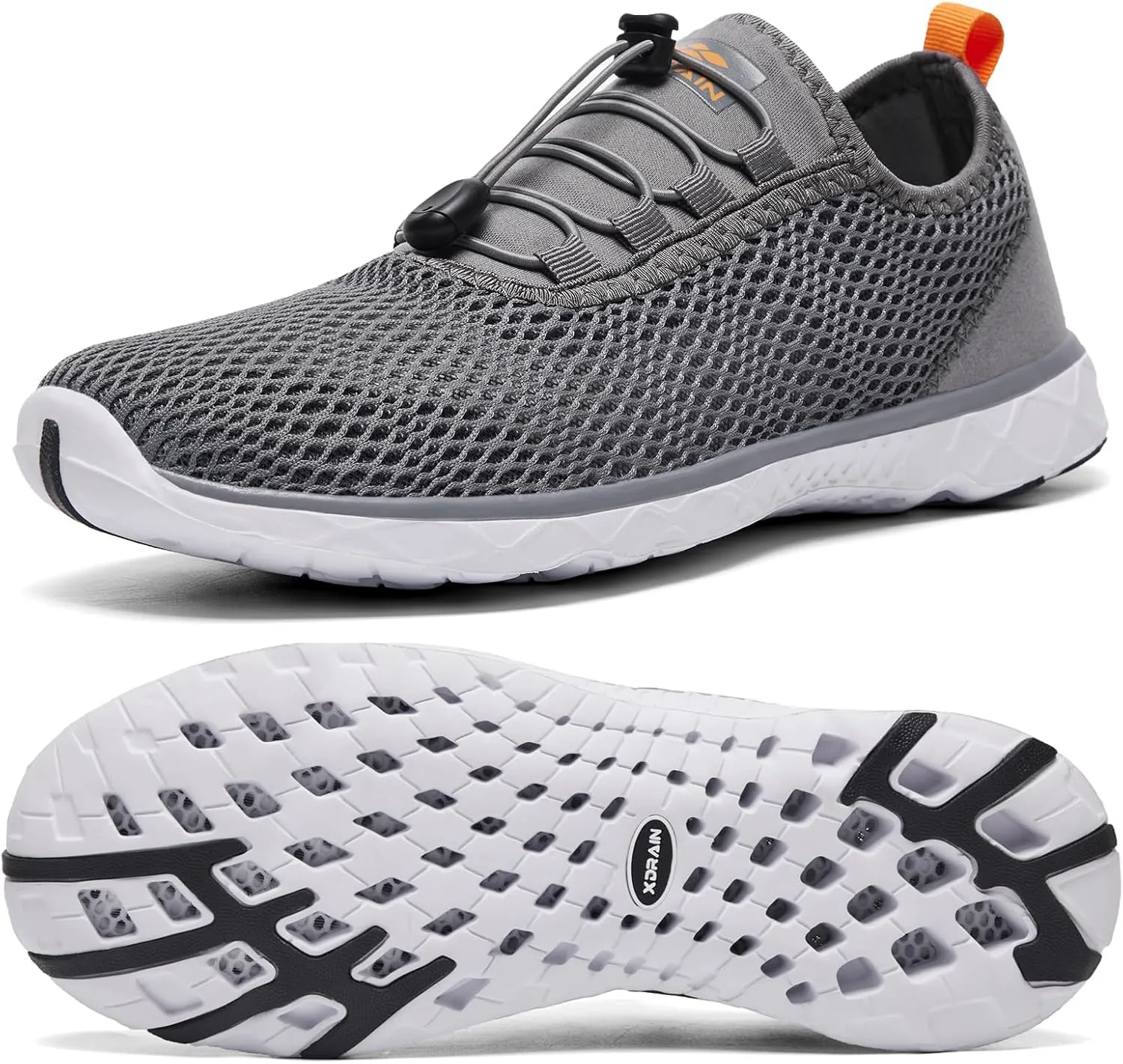 ALEADER Men's Stylish Water Shoes, Quick-Dry Xdrain Water Sneakers, Lightweight & Comfort Footed