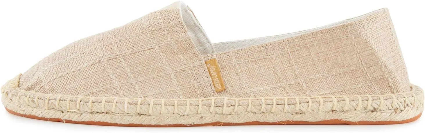 Alexis Leroy Men's Closed Toe Canvas Slip on Flat Espadrille Shoes
