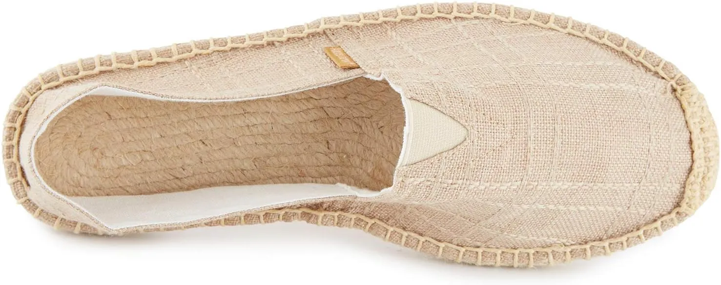 Alexis Leroy Men's Closed Toe Canvas Slip on Flat Espadrille Shoes