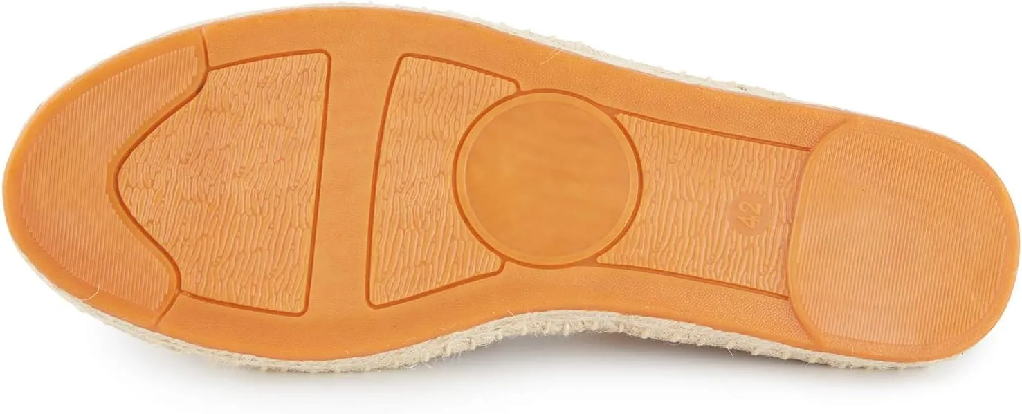 Alexis Leroy Men's Closed Toe Canvas Slip on Flat Espadrille Shoes