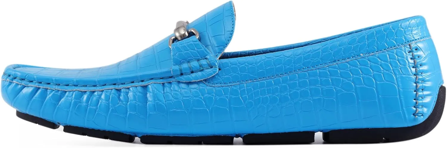 Amali Cola - Driving Moccasins for Men – Mens Slip On Loafers, Moccasins, Slip-on Dress Shoes - Driving Loafers with Matching Color Bit