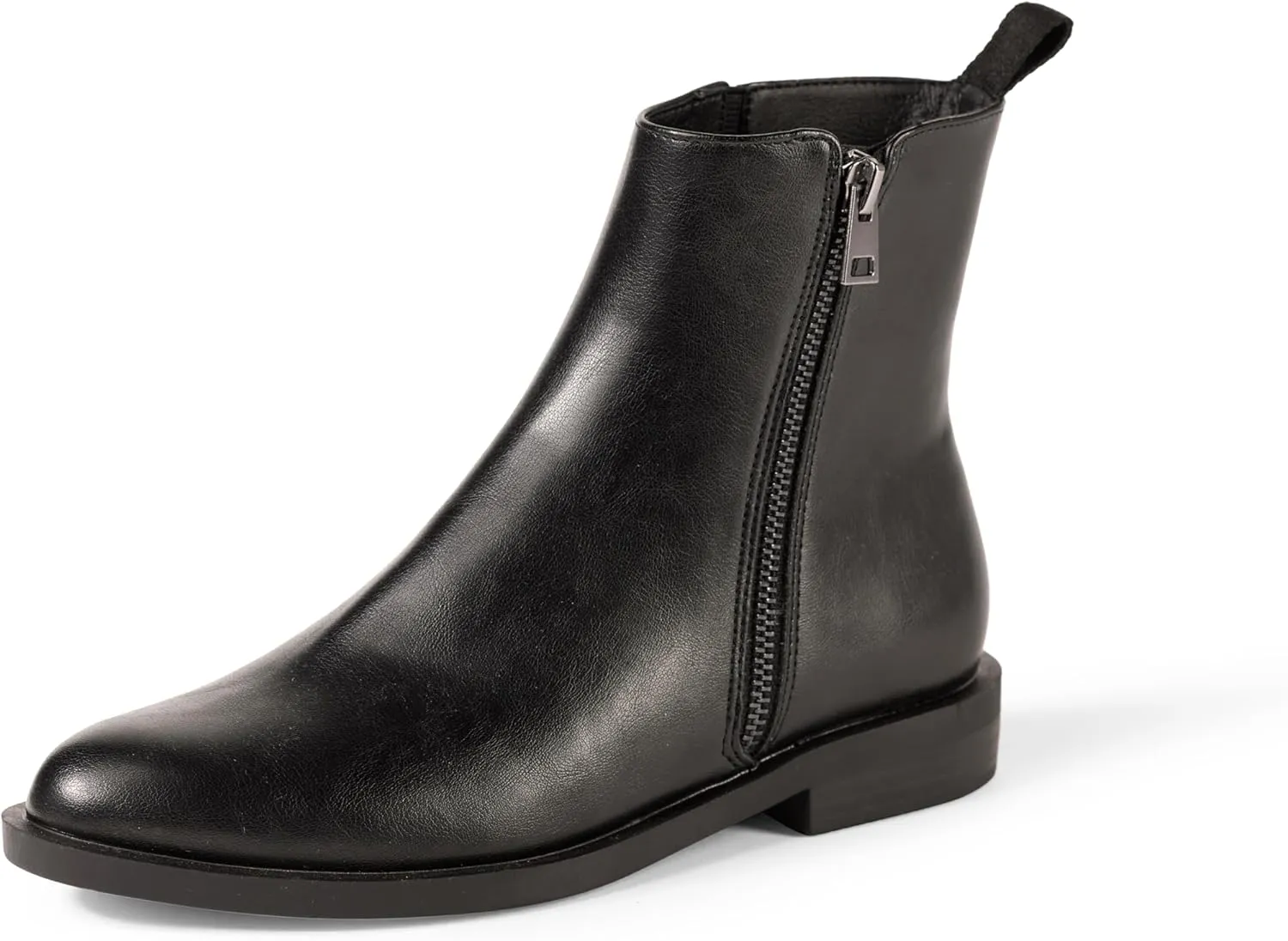 Amazon Essentials Women's Exterior Zip Flat Ankle Boot