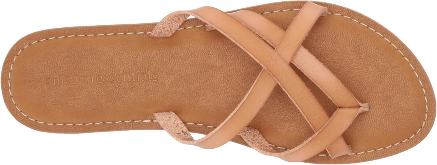 Amazon Essentials Women's Strappy Slide Flat Sandal