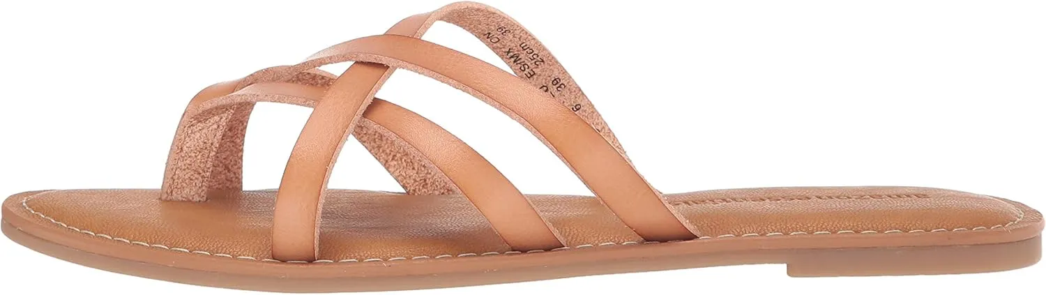 Amazon Essentials Women's Strappy Slide Flat Sandal