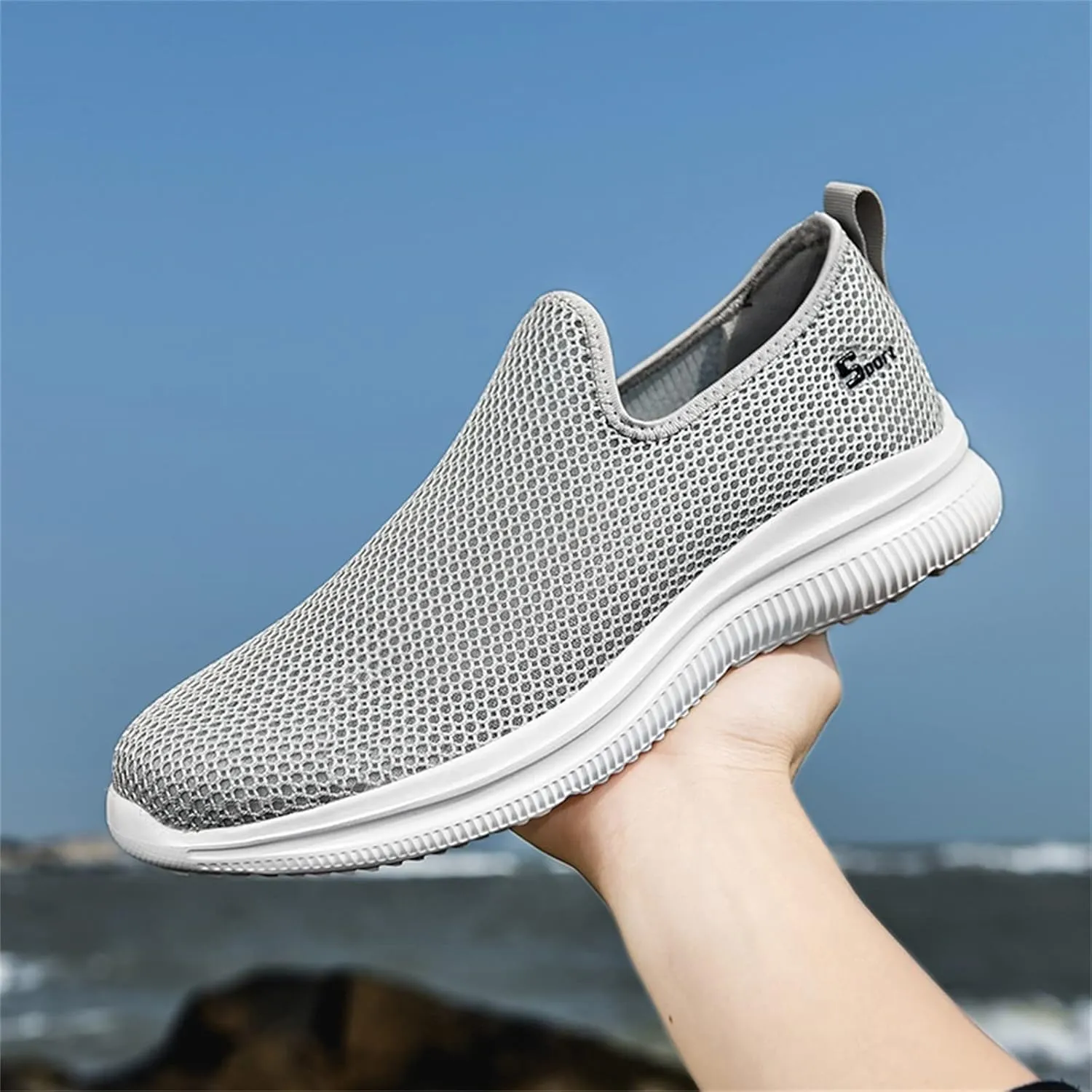 Arch Support Hiking Shoes for Men Slip-On Comfortable Light-Weight Shoe Comfortable & Light-Weight Stretch Shoes