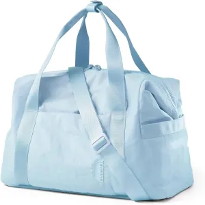 BAGSMART BAGSMART Gym Bag for Women, Carry on Weekender Overnight Bag, Travel Duffel Bags with Trolley Sleeve, Personal Item Travel Bag Tote Bag Workout Dance Bag(Light Blue,Medium)