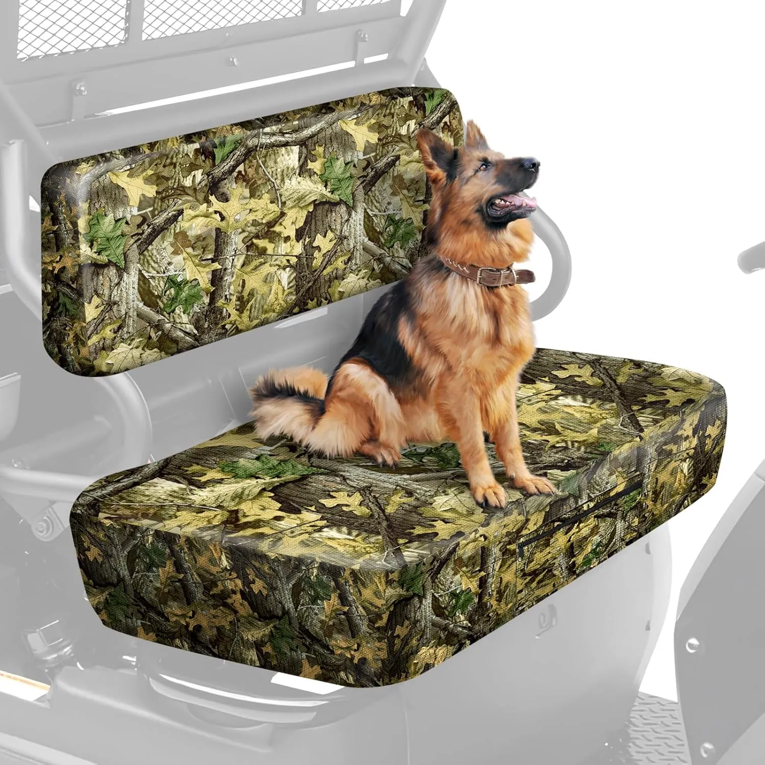 BORDAN UTV Waterproof Seat Cover for Kawasaki Mule 600 610 2005-2016 Mule SX 2017-2023, Heavy Duty 1680D Full Protection Camo Seat Cover for UTV Outdoor(2 PCS)