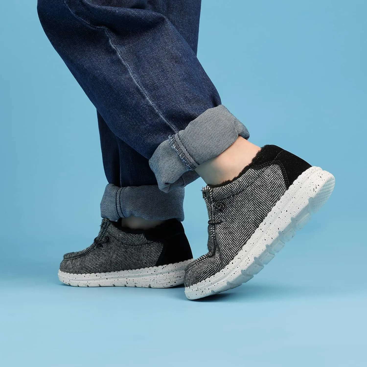 Bruno Marc Boys Girls Winter Slip-On Fur Casual Loafer