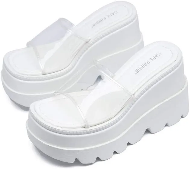 Cape Robbin Gardener Platform Clogs Slippers for Women, Women’s Fashion Comfortable Slip On Slides Shoes