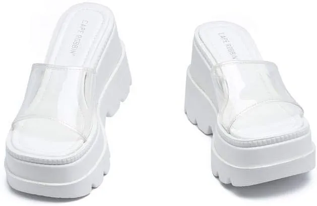 Cape Robbin Gardener Platform Clogs Slippers for Women, Women’s Fashion Comfortable Slip On Slides Shoes