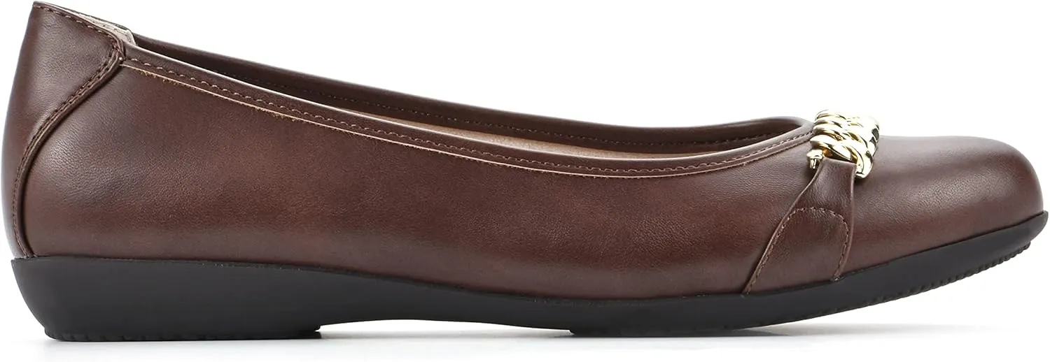 CLIFFS BY WHITE MOUNTAIN Women's Charmed Cushioned Ballet Flat