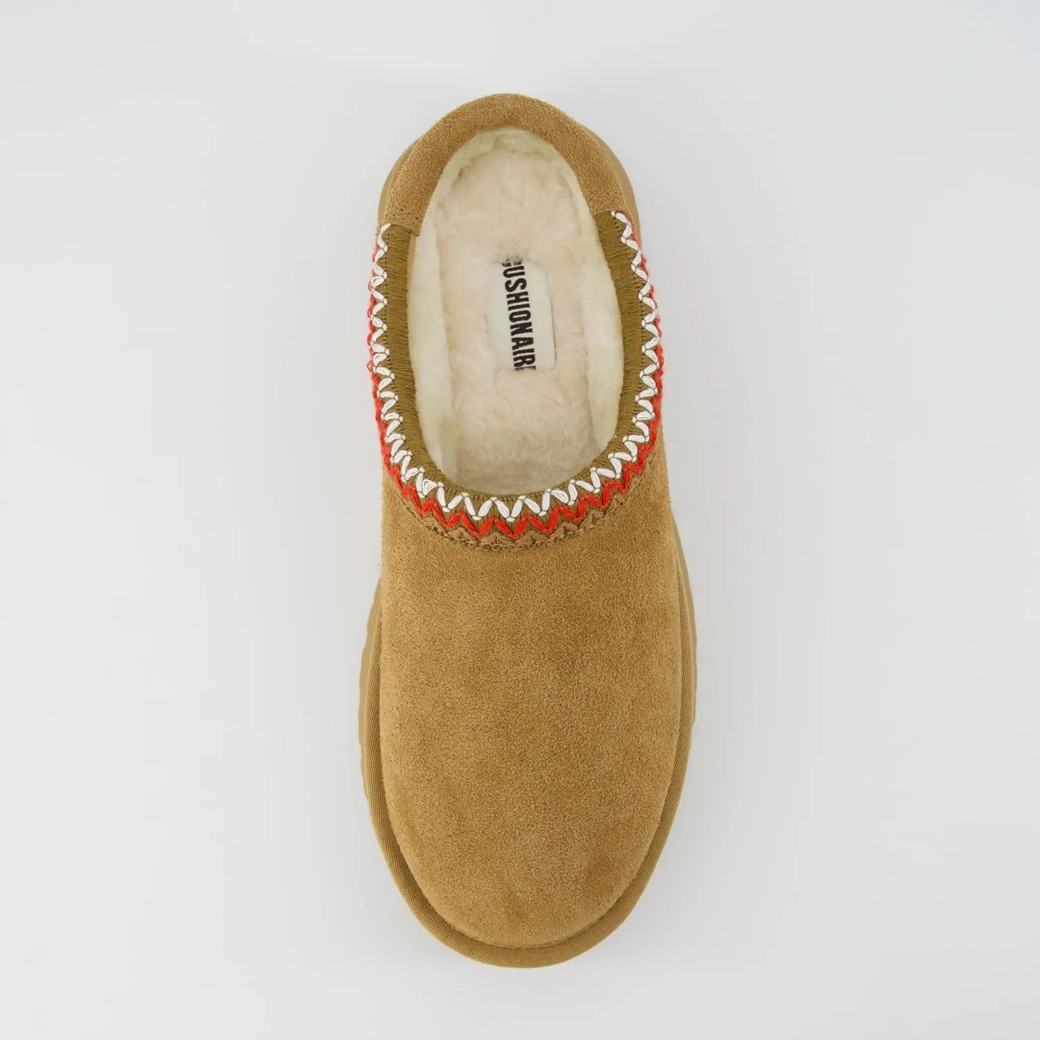 CUSHIONAIRE Kabuki Platform Boots Genuine Suede Fuzzy Mule Slippers for Women with Memory Foam | Indoor/Outdoor Womens Slippers | Wide Widths Available