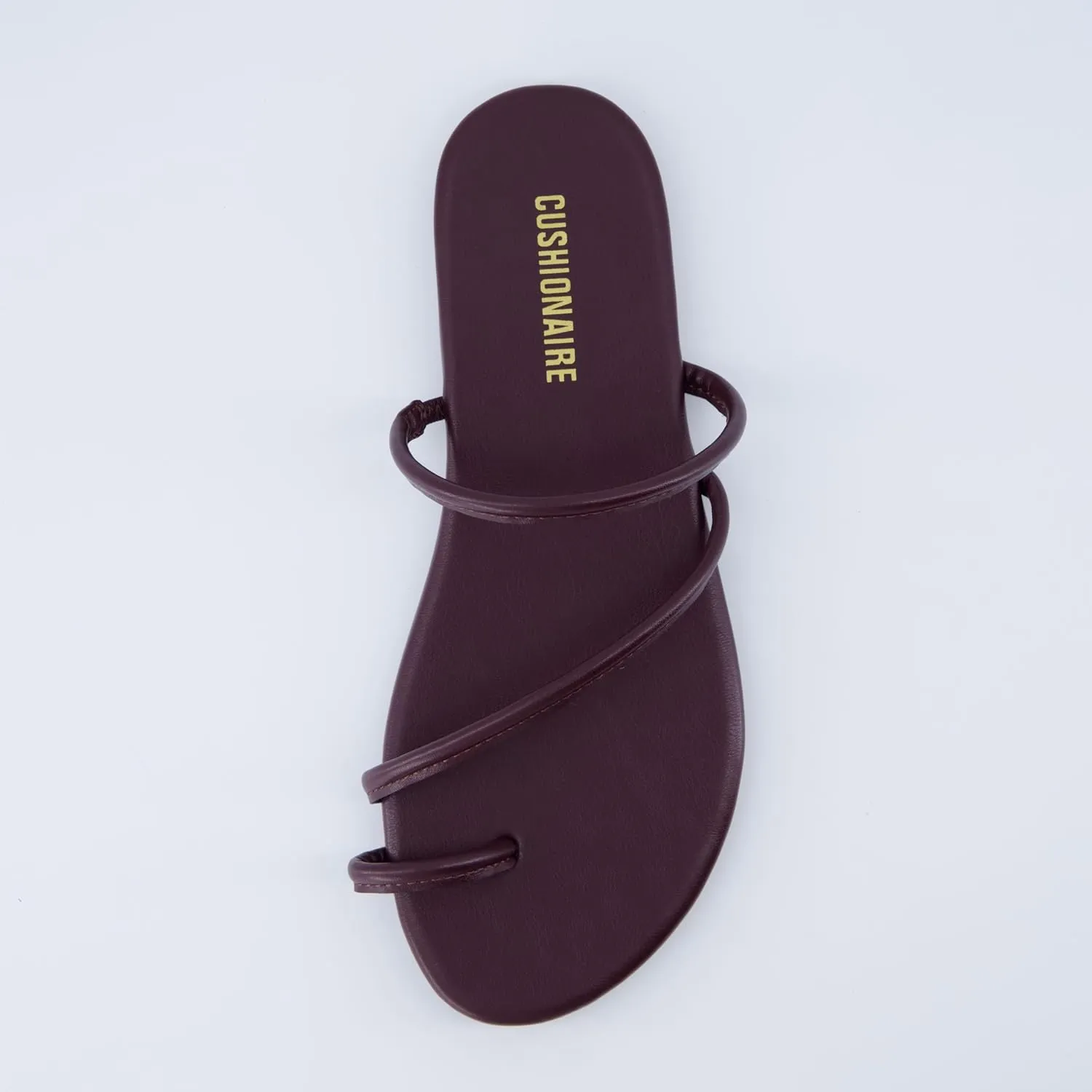 CUSHIONAIRE Resort Women’s Minimalist Strappy Sandals – Lightweight Summer Flat Sandals with Cushioned Footbed