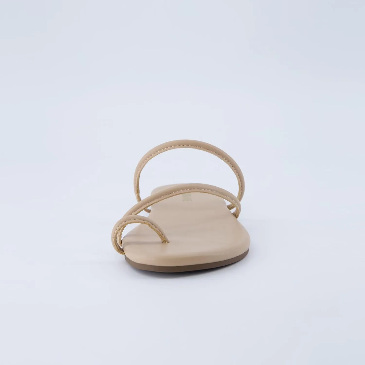 CUSHIONAIRE Resort Women’s Minimalist Strappy Sandals – Lightweight Summer Flat Sandals with Cushioned Footbed