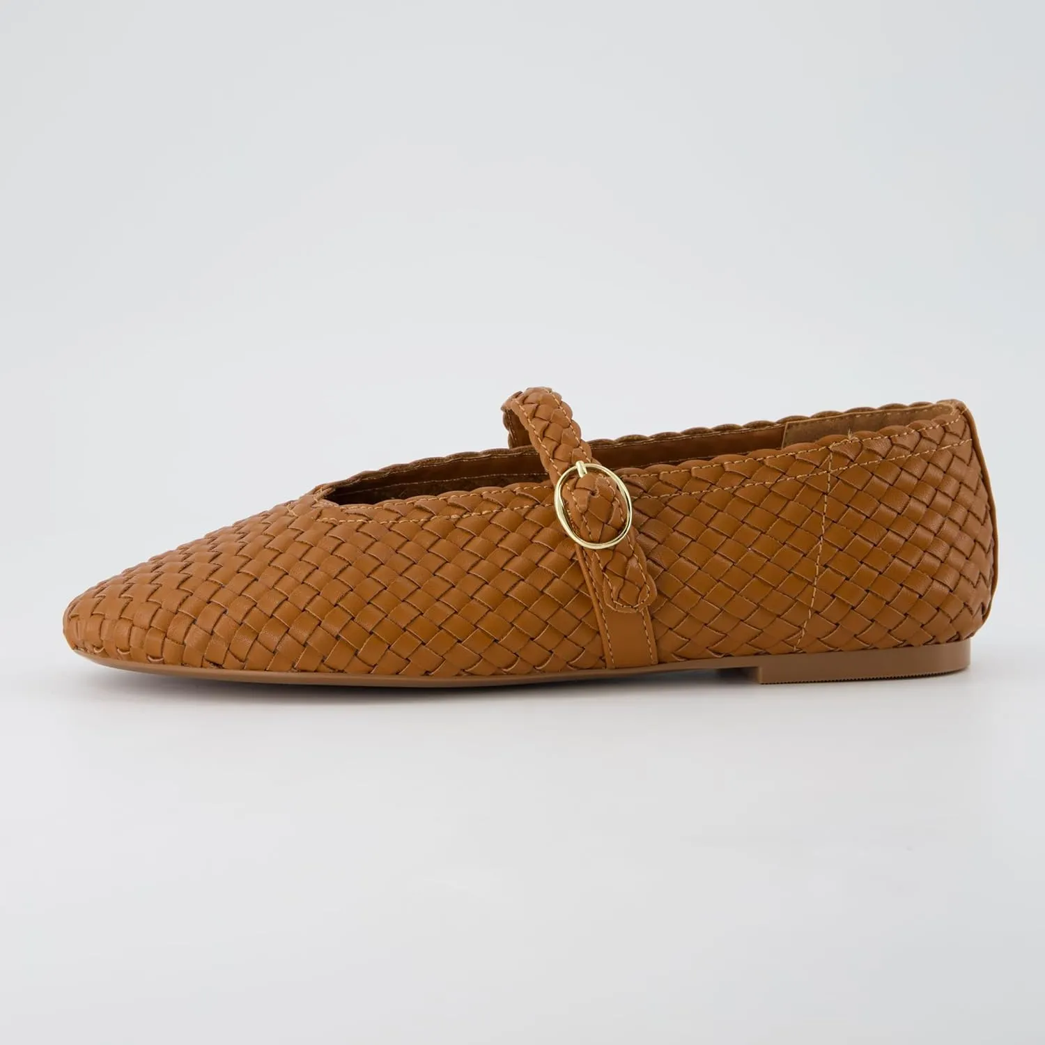 CUSHIONAIRE Women's Bistro Woven Mary Jane Flat  Memory Foam, Wide Widths Available