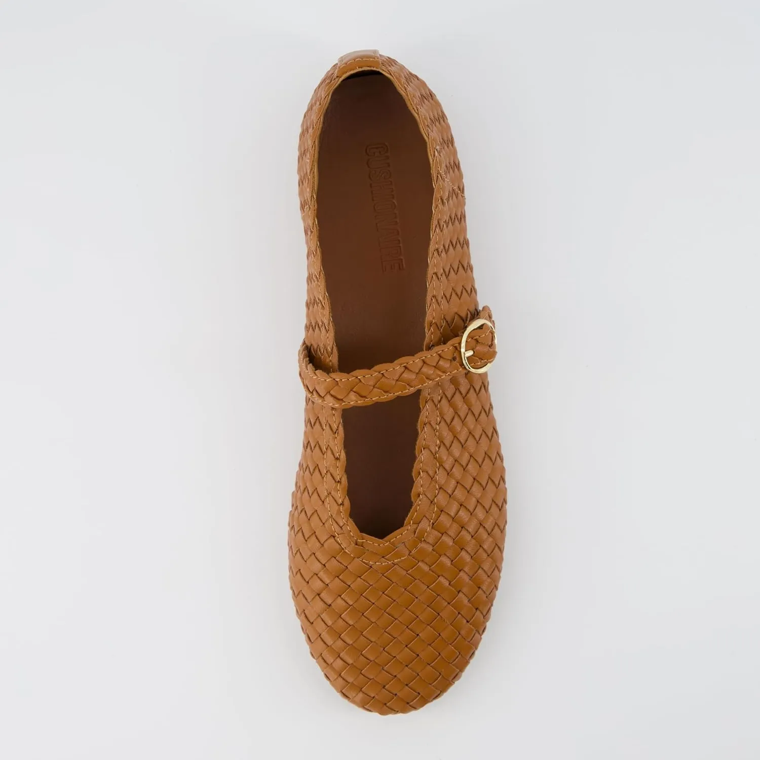 CUSHIONAIRE Women's Bistro Woven Mary Jane Flat  Memory Foam, Wide Widths Available
