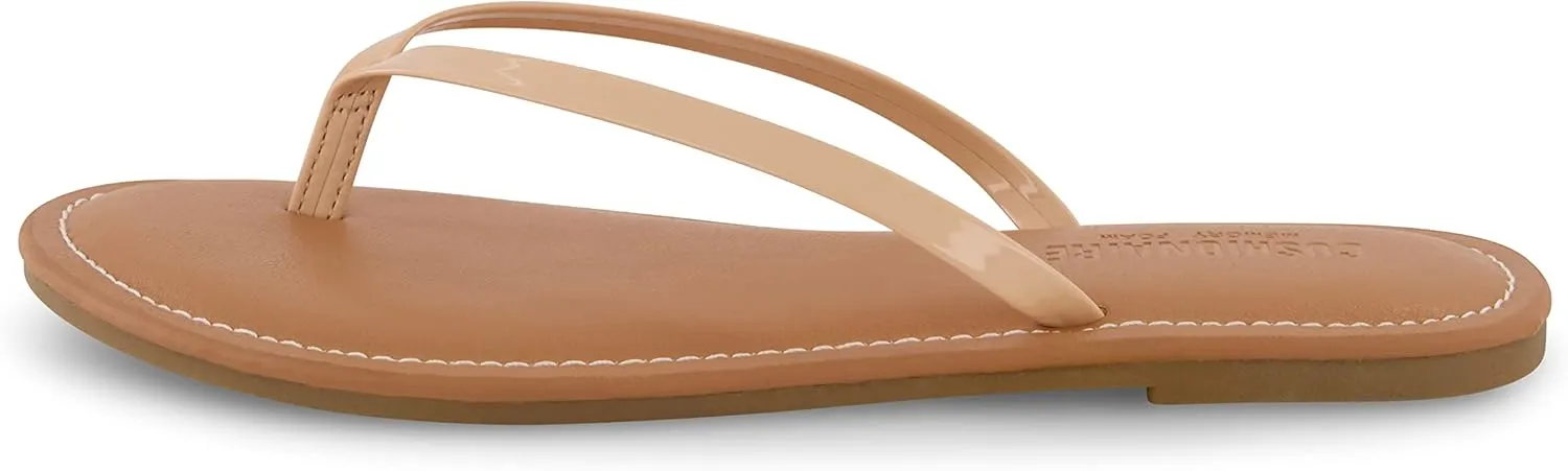 CUSHIONAIRE Women's Cora Flat Flip Flop Sandal with  Comfort
