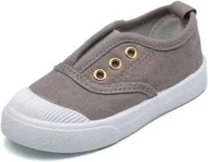 DADAWEN Boy's Girl's Canvas Light Weight Slip-On Sneakers Running Shoe