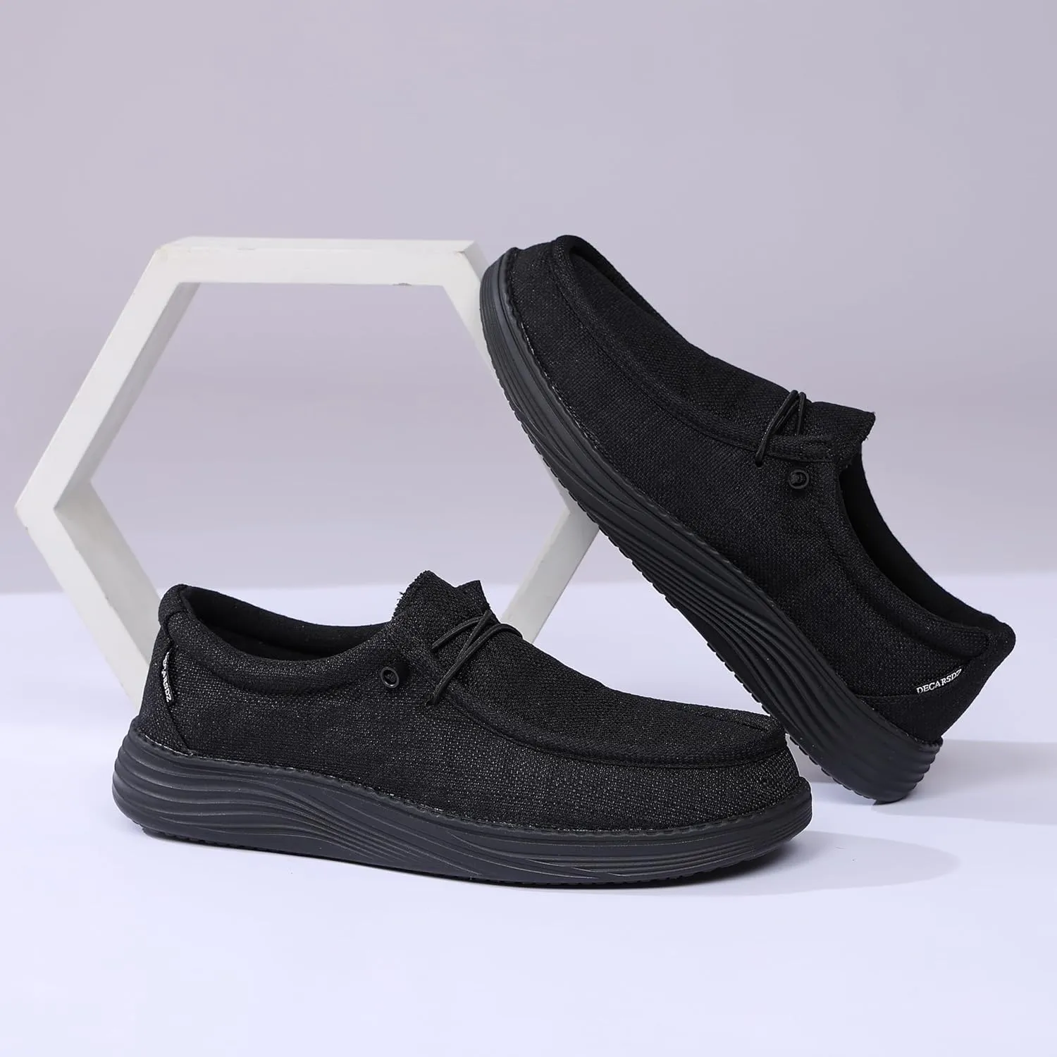 DECARSDZ Men's Casual Slip on Loafers Shoes Stretch Shoe Comfortable & Light-Weigh Use for Commuting Leisure Light Exercise