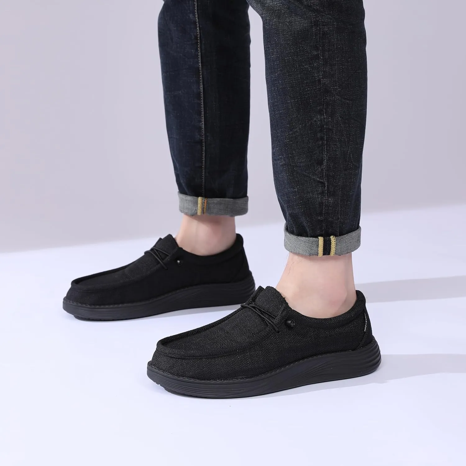 DECARSDZ Men's Casual Slip on Loafers Shoes Stretch Shoe Comfortable & Light-Weigh Use for Commuting Leisure Light Exercise