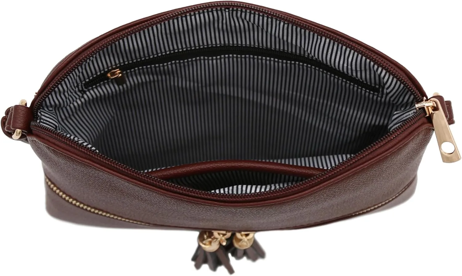DELUXITY Lightweight Medium Crossbody Bag with Tassel