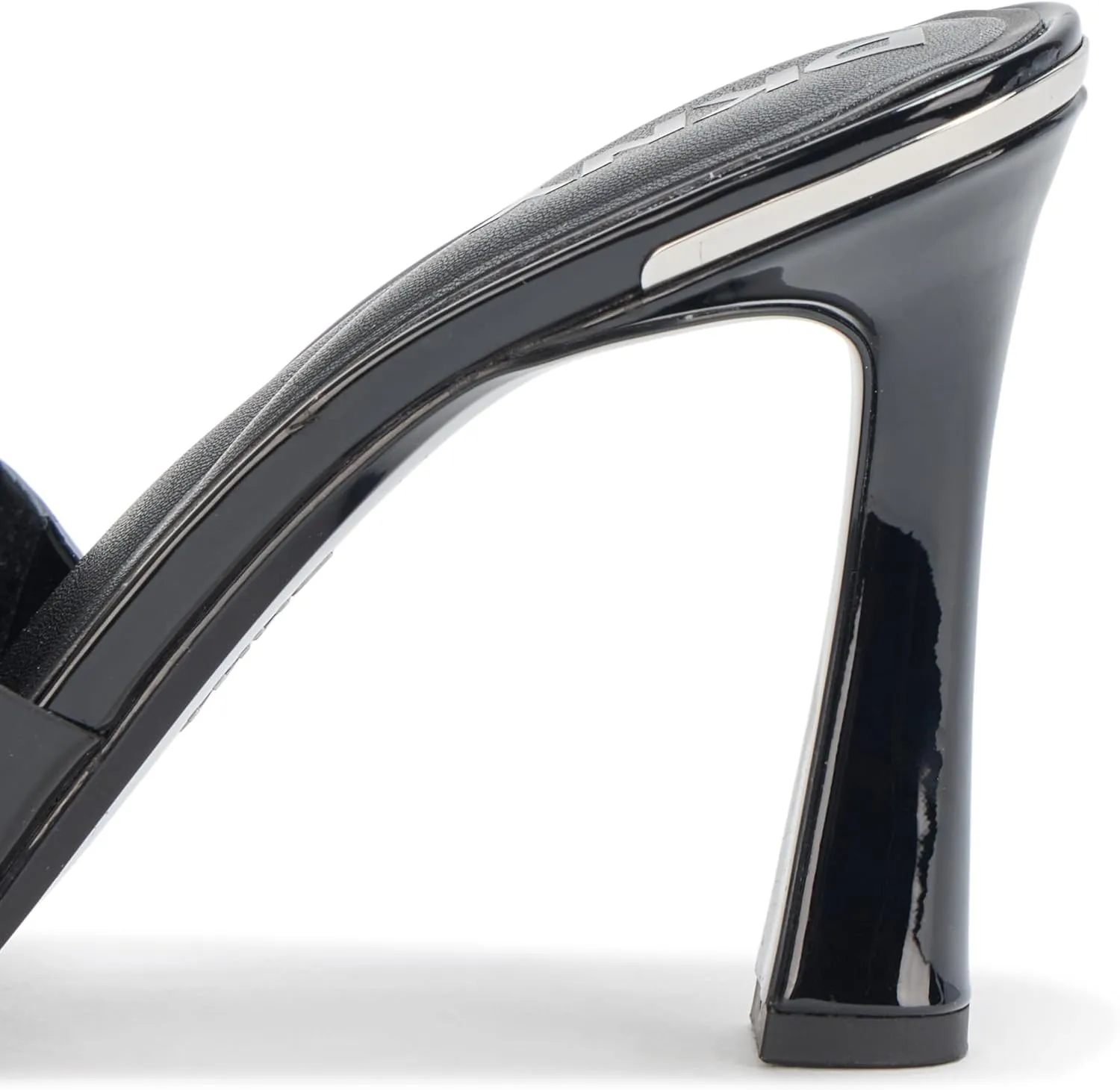DKNY Women's Clorissa Evening Sandal Mule Heel with Belt Detail Platform