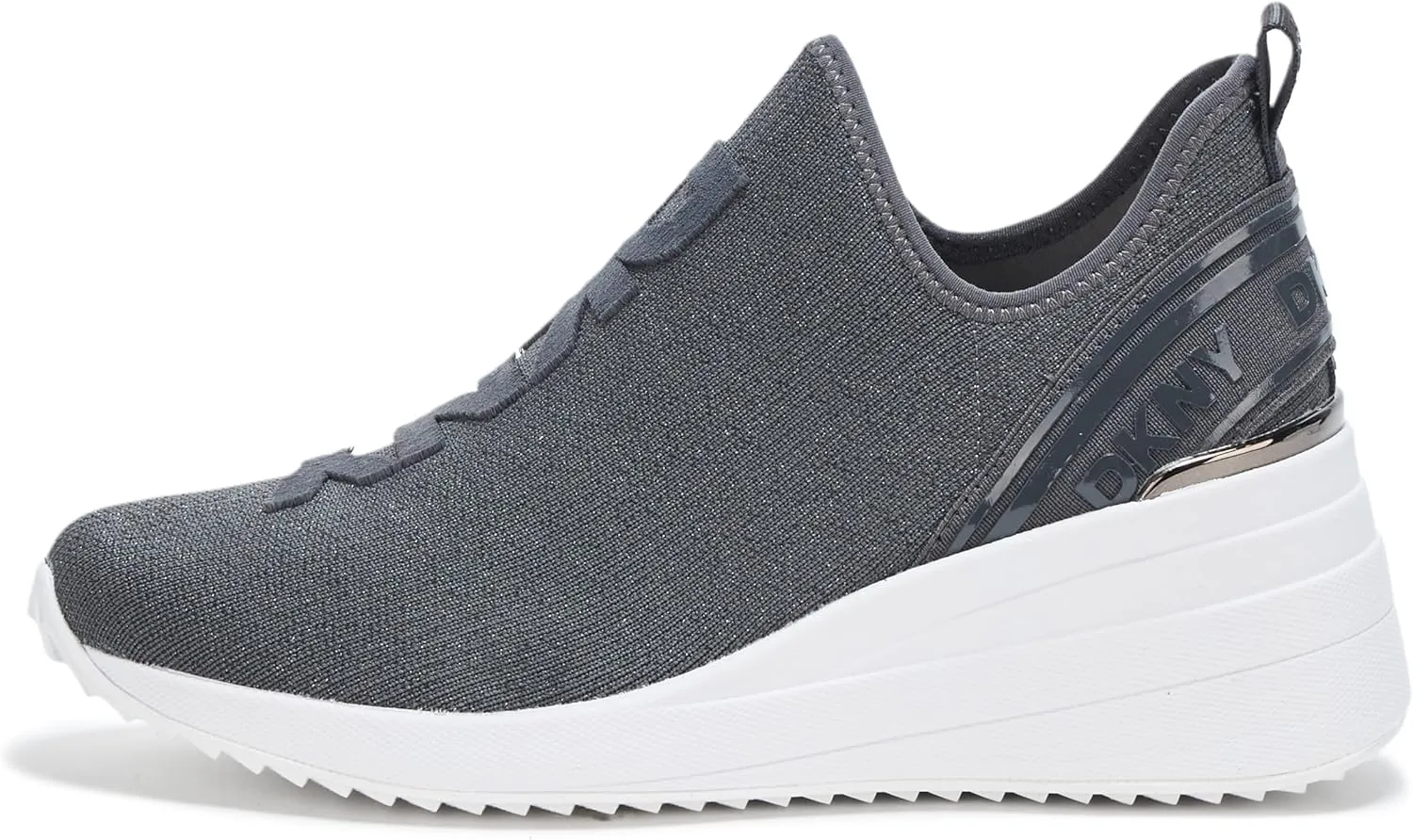 DKNY Women's Keeva Everyday Slip on Wedge Sneaker with Logo