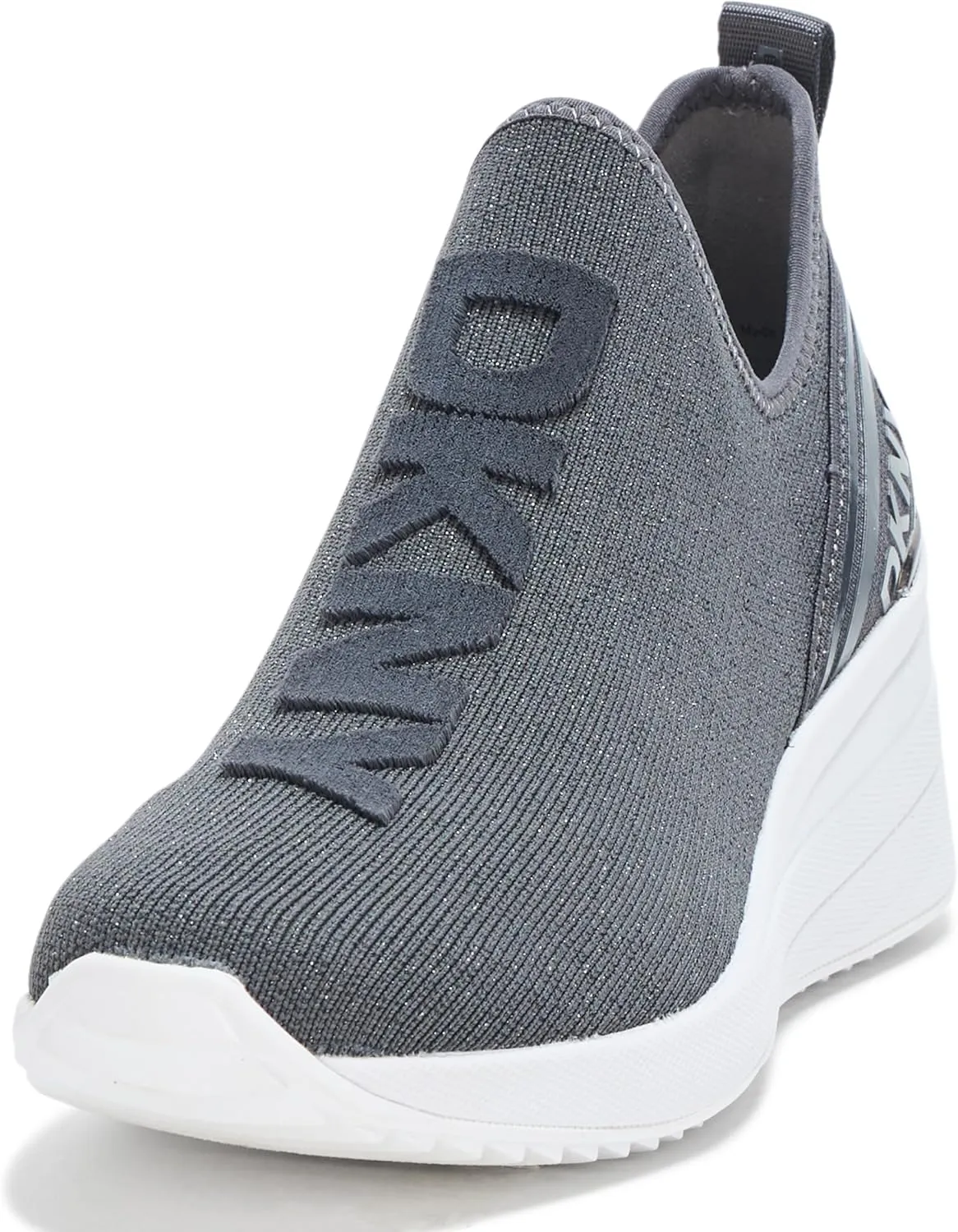 DKNY Women's Keeva Everyday Slip on Wedge Sneaker with Logo