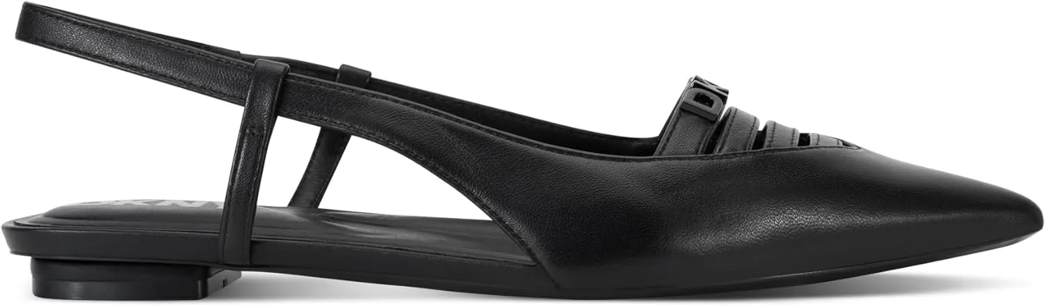 DKNY Women's Mikado Pointed Toe Slingback Ballet Flat Pump