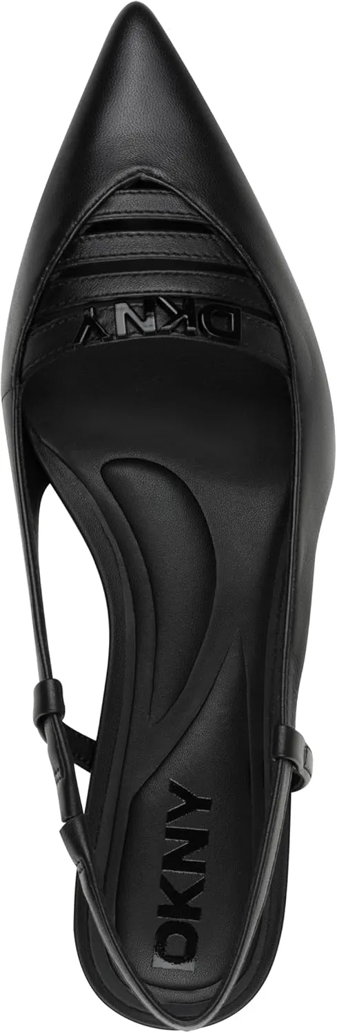 DKNY Women's Mikado Pointed Toe Slingback Ballet Flat Pump