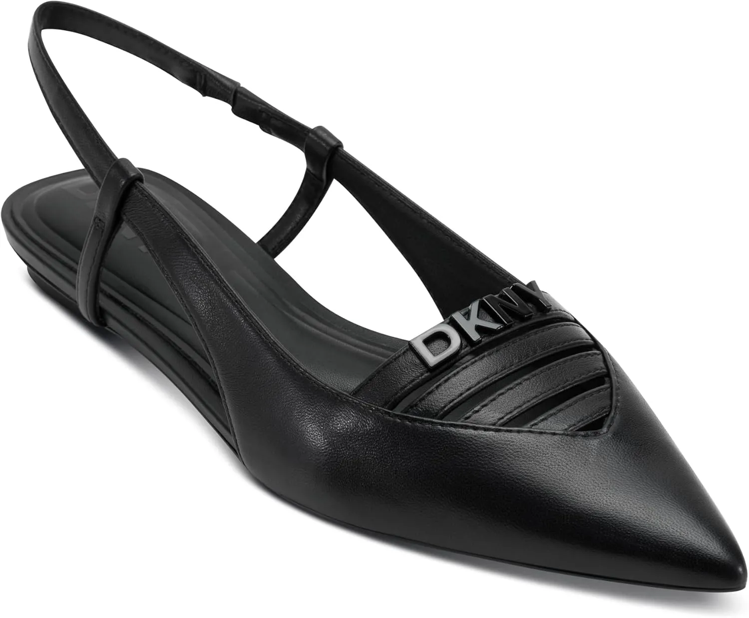 DKNY Women's Mikado Pointed Toe Slingback Ballet Flat Pump