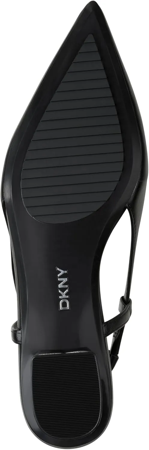 DKNY Women's Mikado Pointed Toe Slingback Ballet Flat Pump