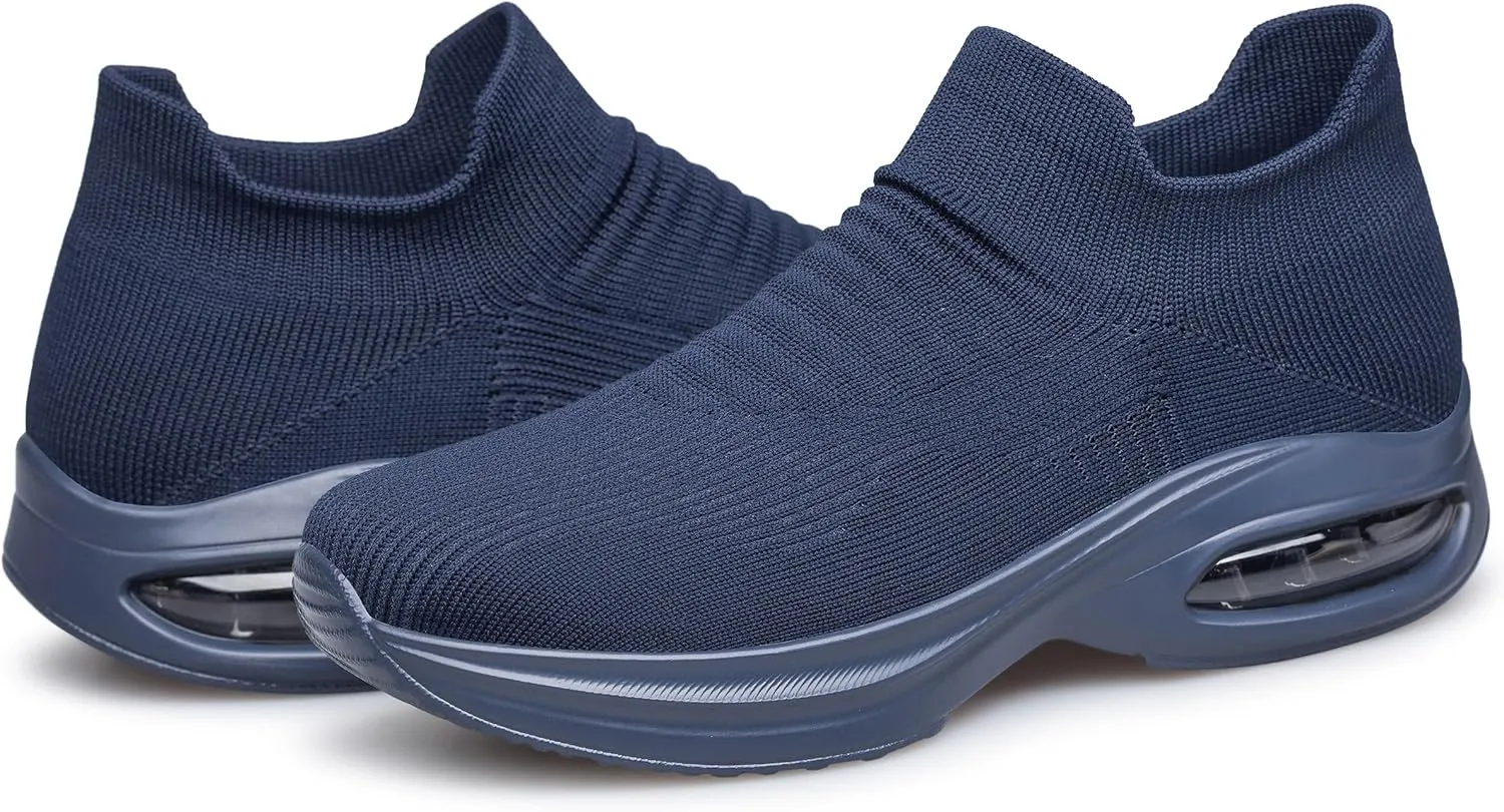 DOUSSPRT Womens Walking Shoes Sock Casual Ladies Fashion Sneakers Comfortable Slip On Air Cushion Platform