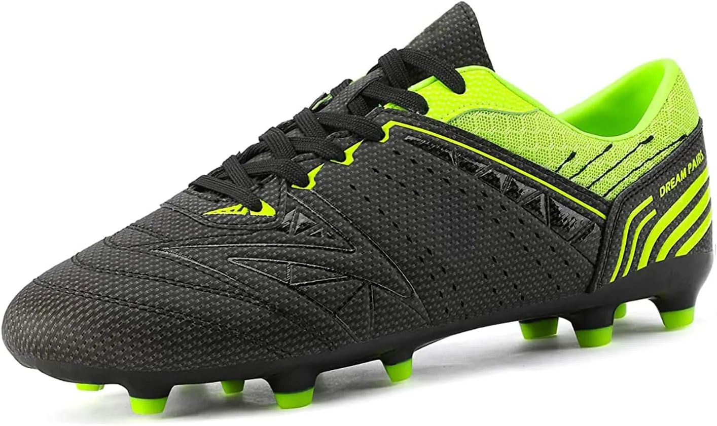 DREAM PAIRS Mens Sport Flexible Athletic Lace Up Light Weight Outdoor Cleats Football Soccer Shoes