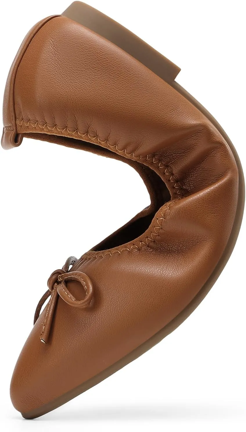 DREAM PAIRS Women's Foldable Flats Shoes Pointed Toe Ballet Flats Bowknot Comfort Slip on Dress Shoes