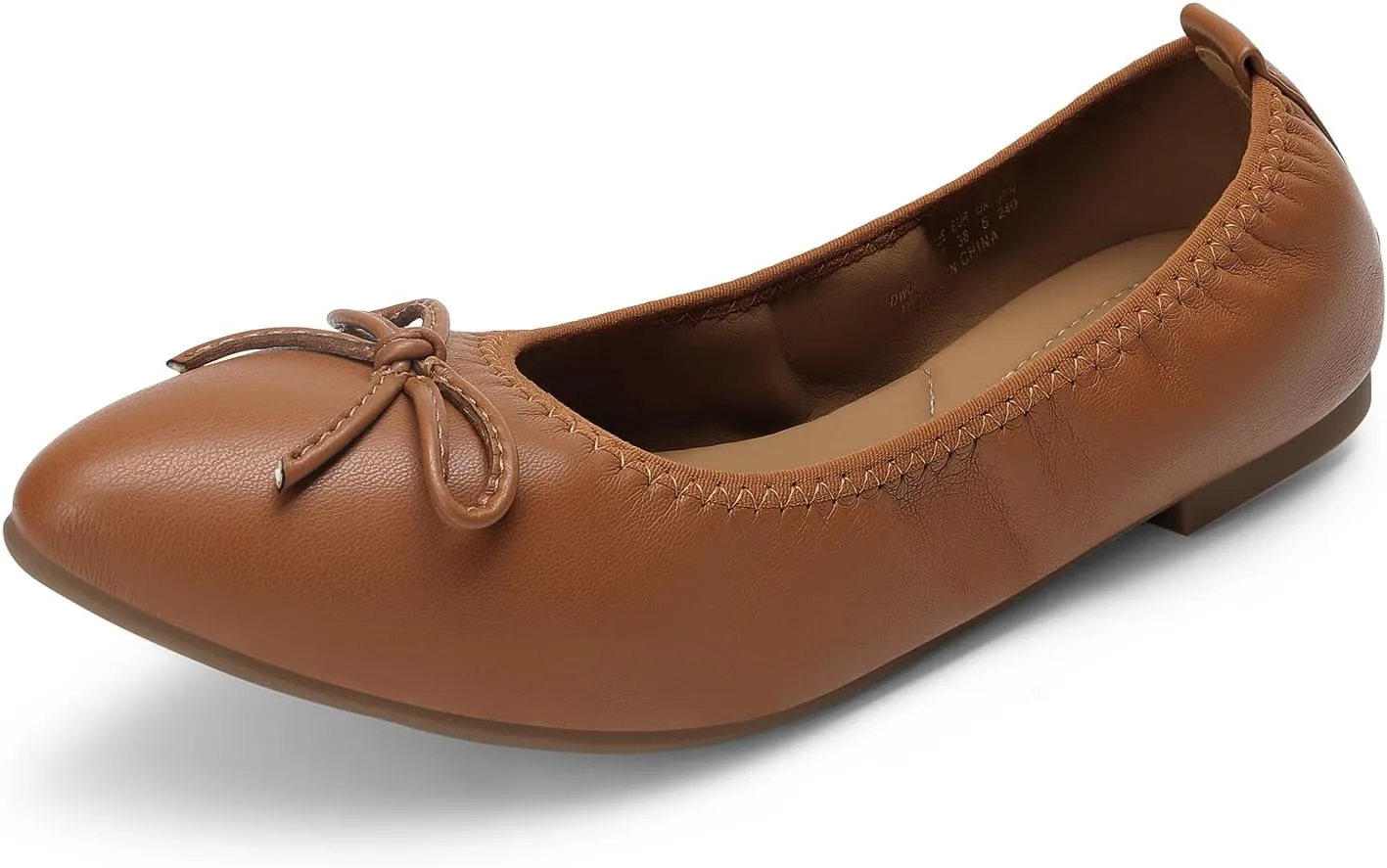 DREAM PAIRS Women's Foldable Flats Shoes Pointed Toe Ballet Flats Bowknot Comfort Slip on Dress Shoes