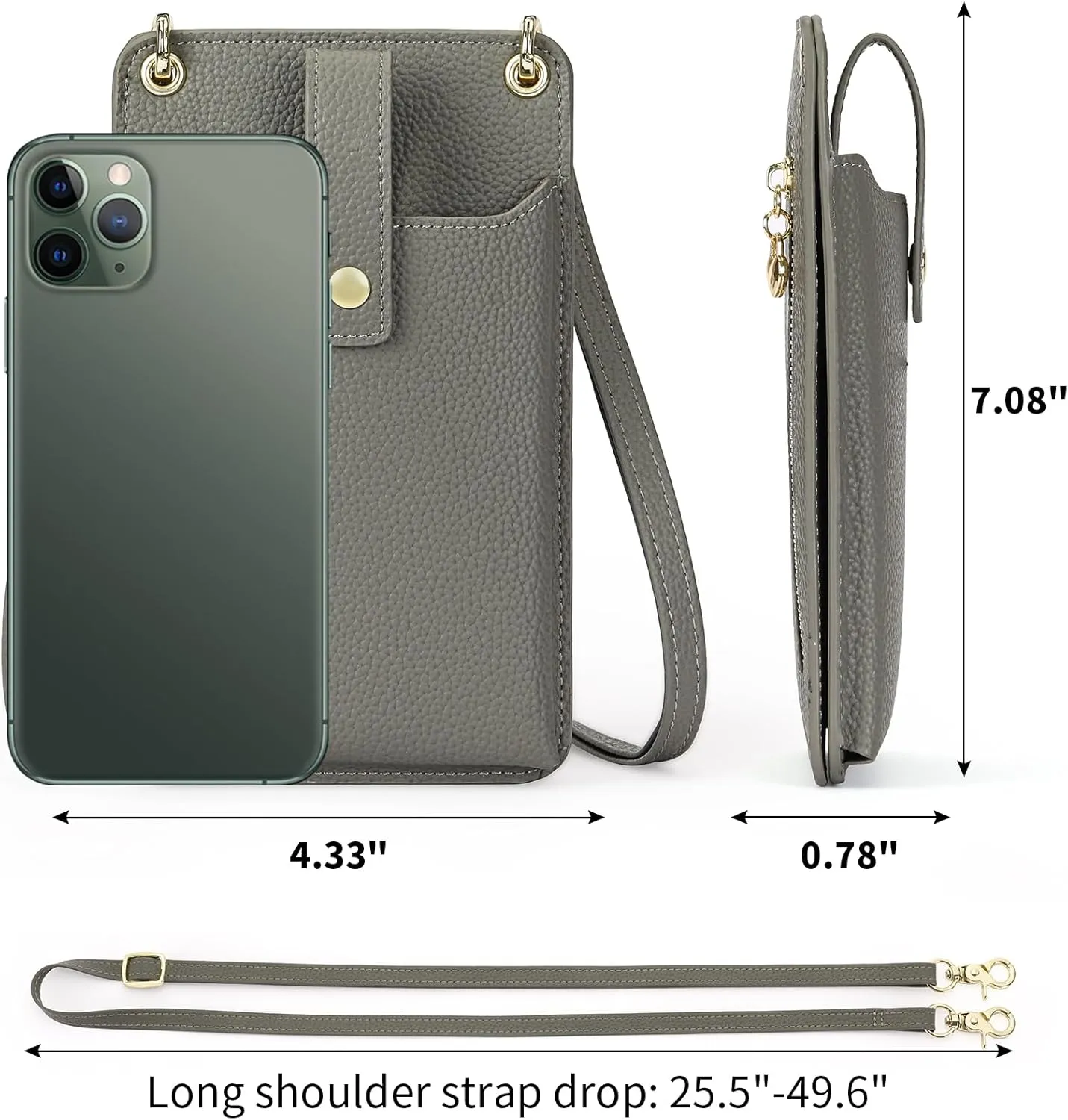 FALAN MULE Small Cell Phone Crossbody Bag Purse for Women, PU Leather Wallet Purse…