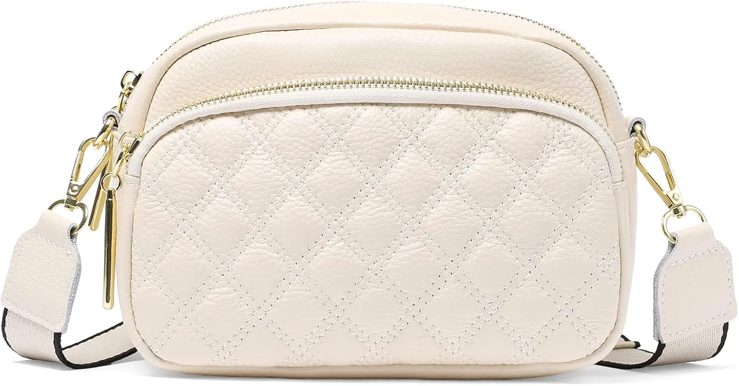 FALAN MULE Small Crossbody Bag for Women Trendy Design Genuine Leather Shoulder Handbags with Adjustable Strap