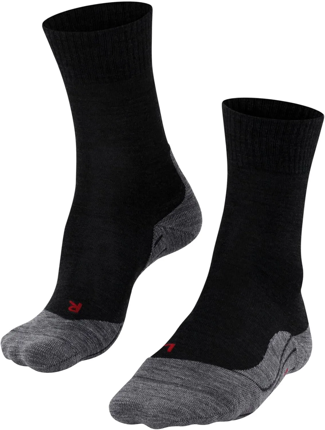 FALKE Men's TK5 Wander Hiking Socks, Crew Length, Light Padding, Athletic Sock, Breathable Quick Dry, Merino Wool, 1 Pair