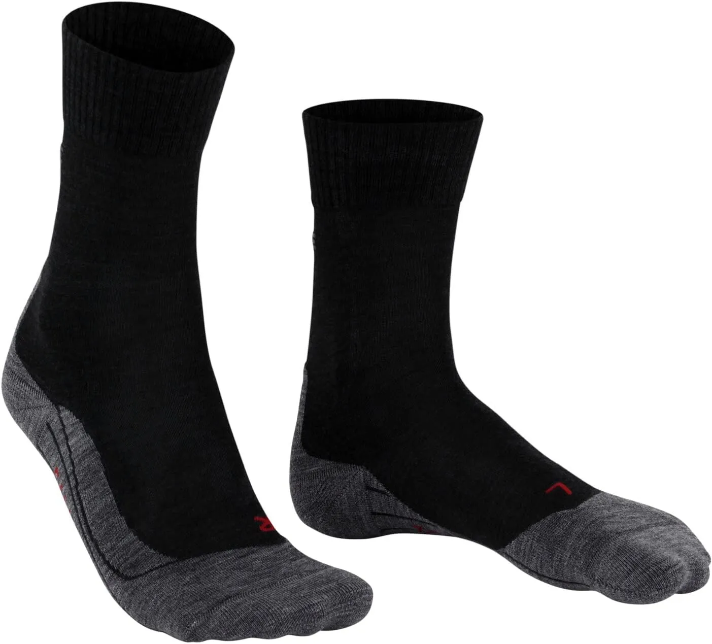 FALKE Men's TK5 Wander Hiking Socks, Crew Length, Light Padding, Athletic Sock, Breathable Quick Dry, Merino Wool, 1 Pair