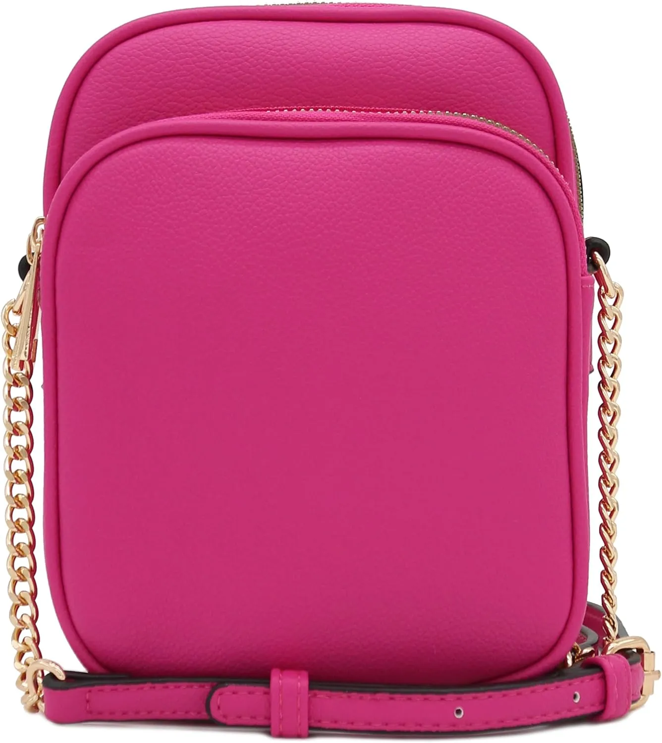 FashionPuzzle Multi Pocket PU Leather Casual Medium Crossbody Bag with Adjustable Strap