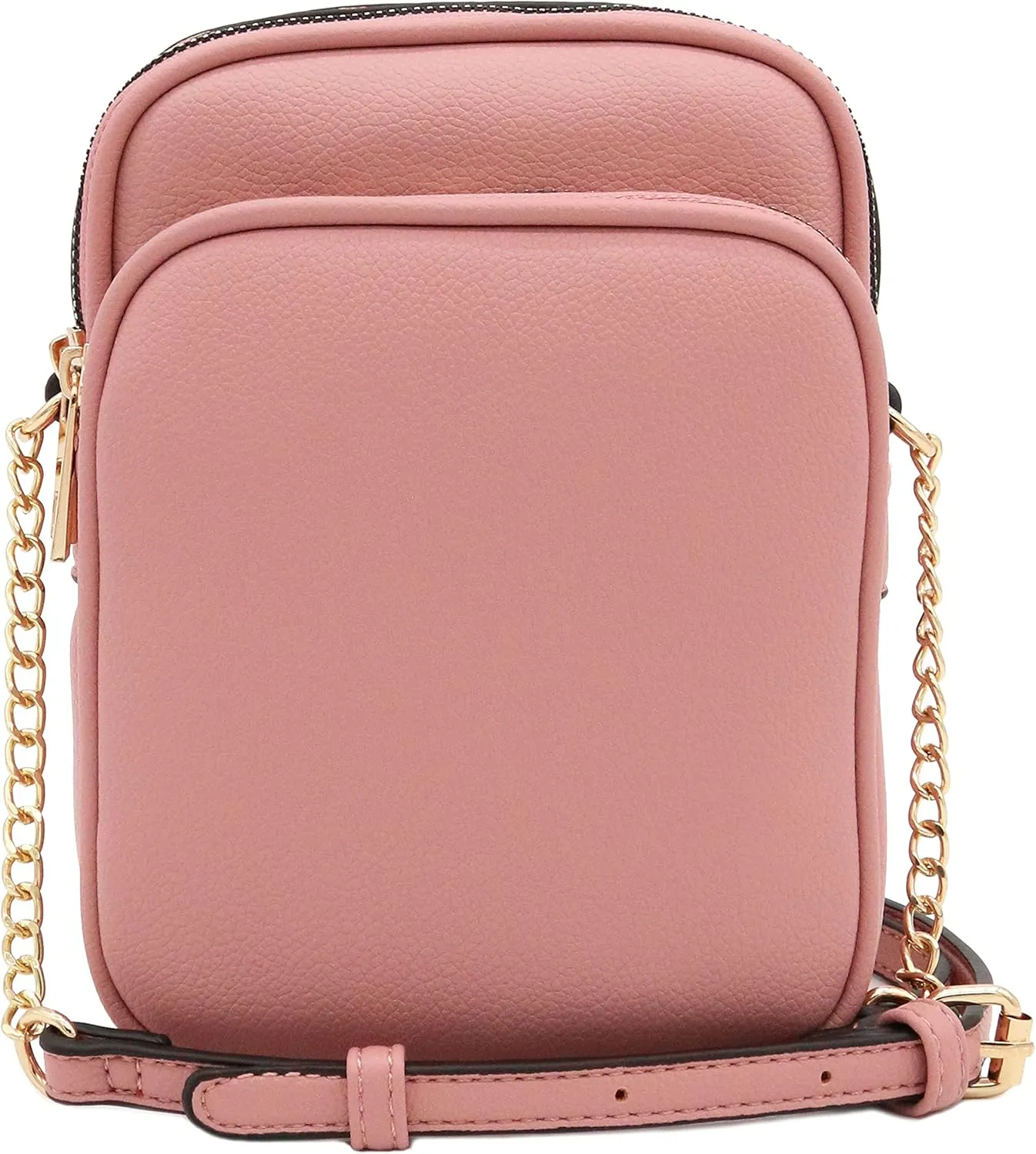 FashionPuzzle Multi Pocket PU Leather Casual Medium Crossbody Bag with Adjustable Strap