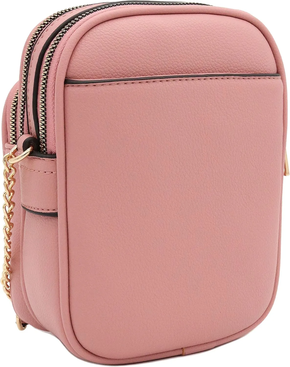 FashionPuzzle Multi Pocket PU Leather Casual Medium Crossbody Bag with Adjustable Strap