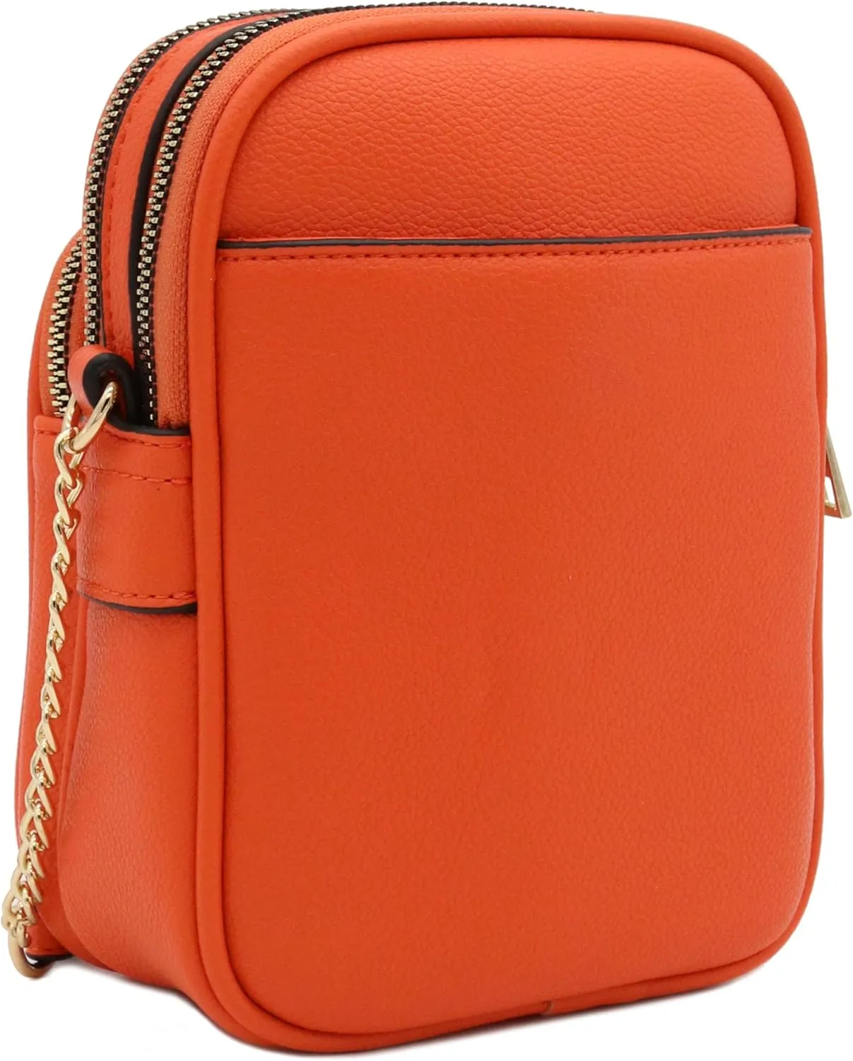 FashionPuzzle Multi Pocket PU Leather Casual Medium Crossbody Bag with Adjustable Strap