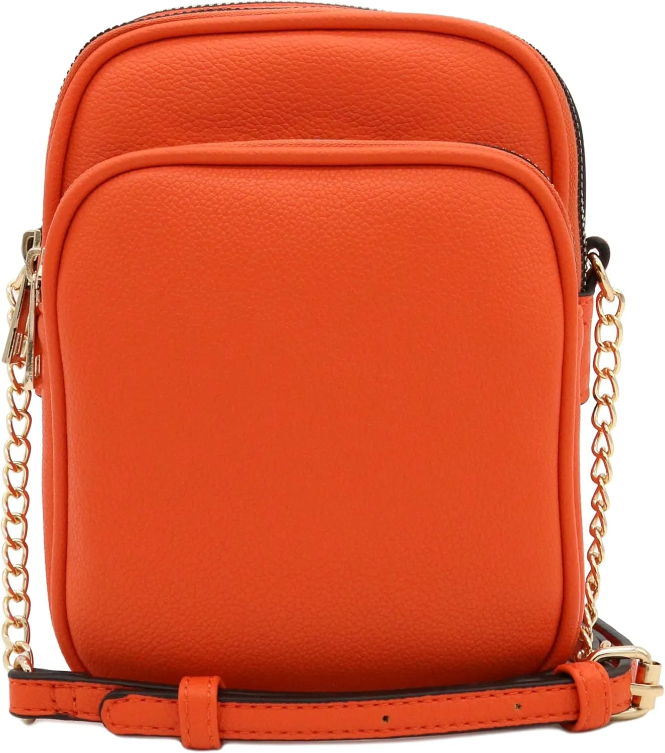 FashionPuzzle Multi Pocket PU Leather Casual Medium Crossbody Bag with Adjustable Strap