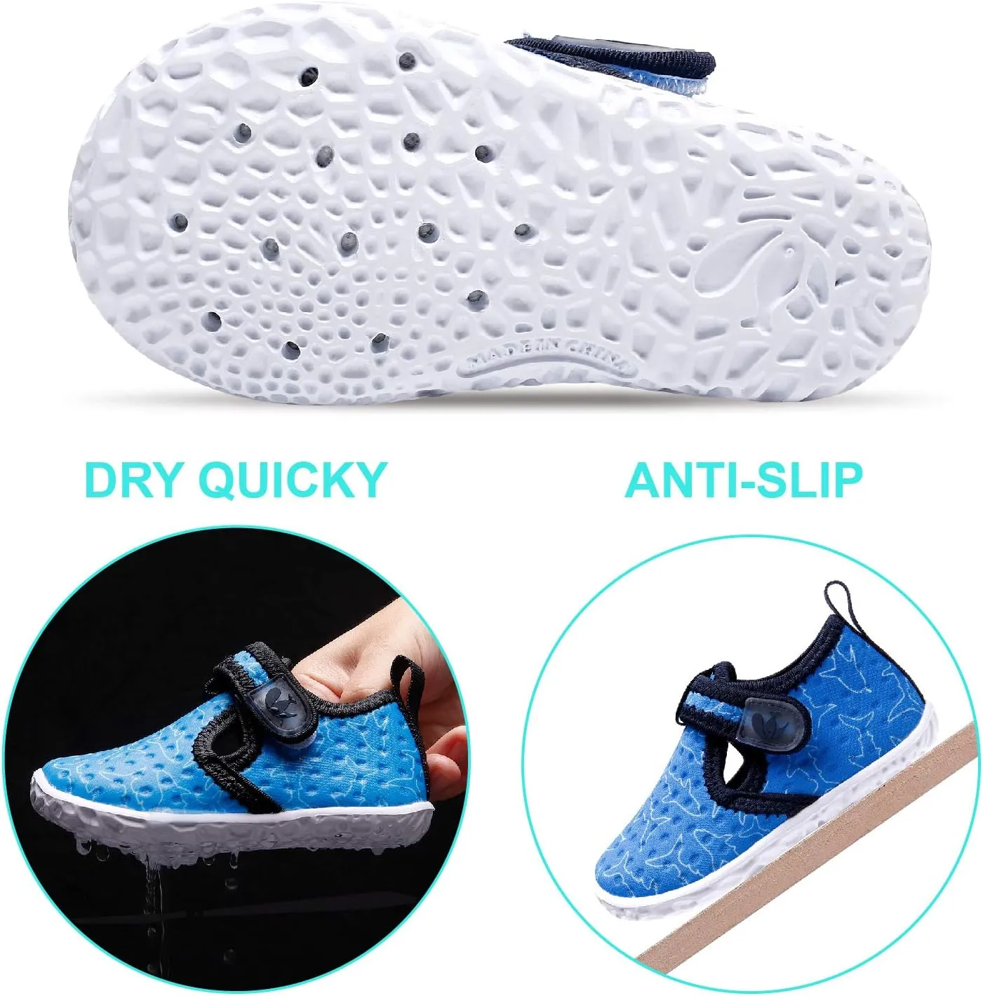 FEETCITY Baby Boys Girls Water Sport Shoes Barefoot Kids Aqua Socks Quick-Dry Beach Swim Pool Shoes