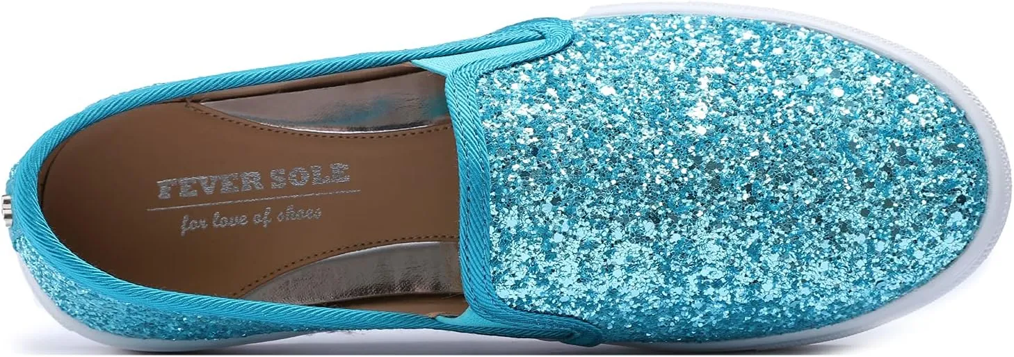 FEVERSOLE Women's Fashion Slip-On Sneaker Casual Flat Loafers
