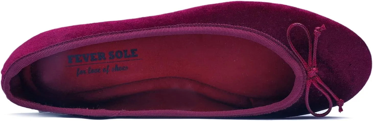 FEVERSOLE Women's Ultra Soft Colorful Memory Foam Cushioned Faux Suede Home Ballet Flats