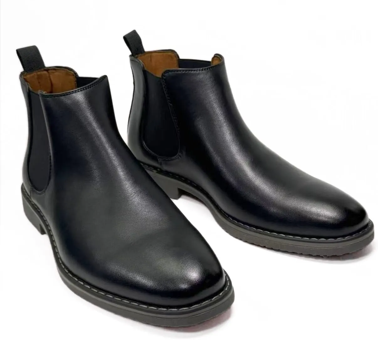 Finishing & Sewing Men's Chelsea Boots, Smart Casual Slip On Ankle Boots